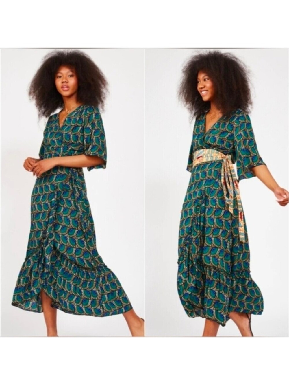 Silk and Salt XXL African Journey Maxi Wrap Dress Event Boho